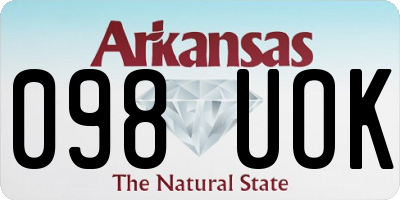 AR license plate 098UOK