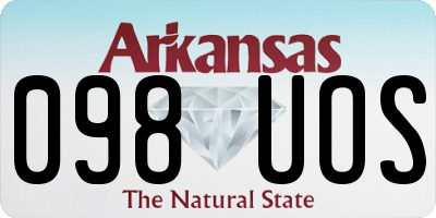 AR license plate 098UOS