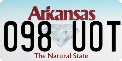 AR license plate 098UOT