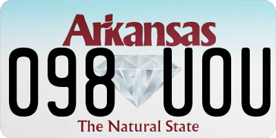 AR license plate 098UOU