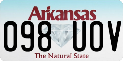 AR license plate 098UOV
