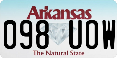 AR license plate 098UOW