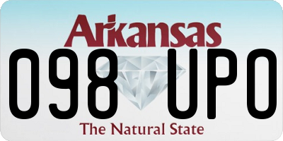 AR license plate 098UPO