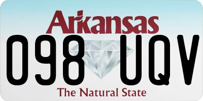 AR license plate 098UQV