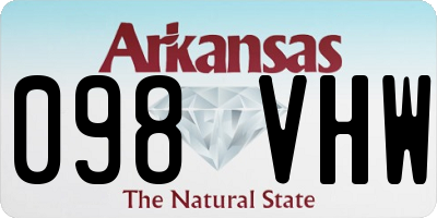 AR license plate 098VHW