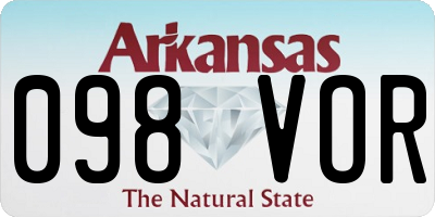 AR license plate 098VOR