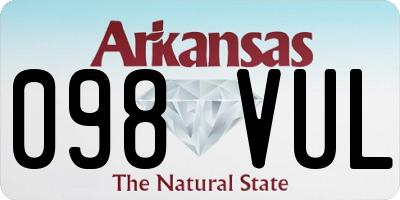 AR license plate 098VUL