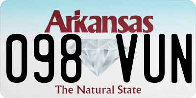 AR license plate 098VUN