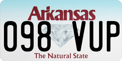 AR license plate 098VUP