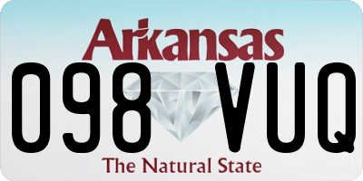 AR license plate 098VUQ