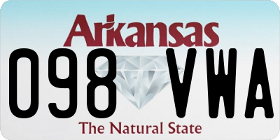 AR license plate 098VWA