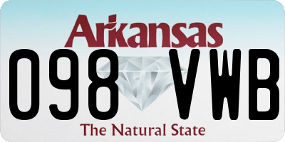 AR license plate 098VWB