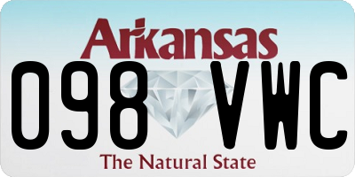 AR license plate 098VWC