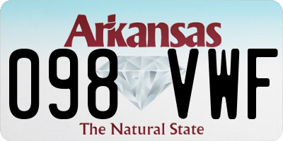 AR license plate 098VWF