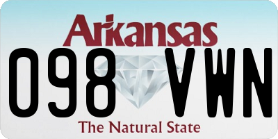 AR license plate 098VWN