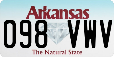 AR license plate 098VWV