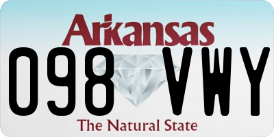 AR license plate 098VWY