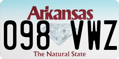 AR license plate 098VWZ