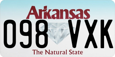 AR license plate 098VXK