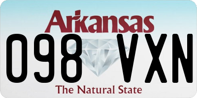 AR license plate 098VXN