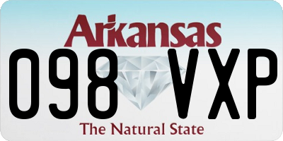 AR license plate 098VXP