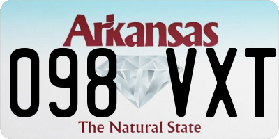 AR license plate 098VXT