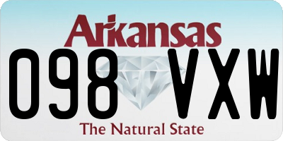 AR license plate 098VXW