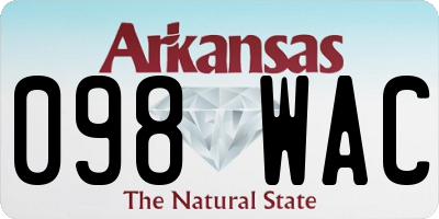 AR license plate 098WAC