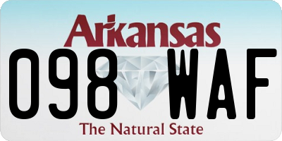 AR license plate 098WAF
