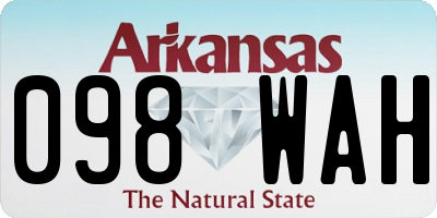 AR license plate 098WAH