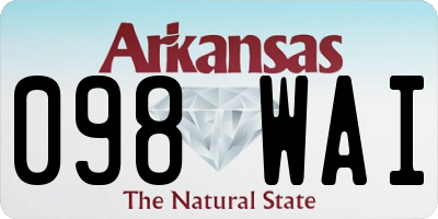 AR license plate 098WAI