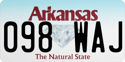 AR license plate 098WAJ