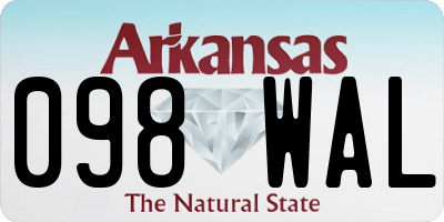 AR license plate 098WAL