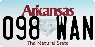 AR license plate 098WAN