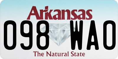 AR license plate 098WAO