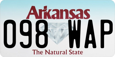 AR license plate 098WAP