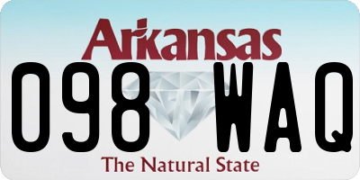 AR license plate 098WAQ
