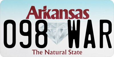 AR license plate 098WAR