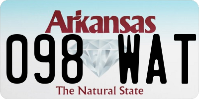 AR license plate 098WAT