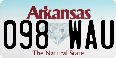 AR license plate 098WAU