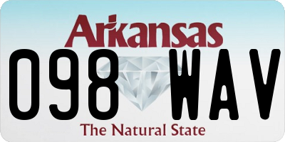 AR license plate 098WAV