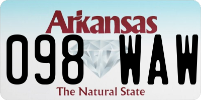 AR license plate 098WAW