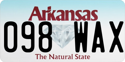 AR license plate 098WAX