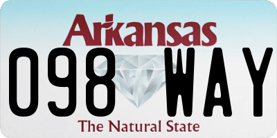 AR license plate 098WAY