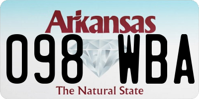 AR license plate 098WBA