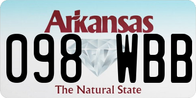 AR license plate 098WBB