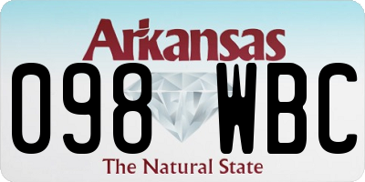 AR license plate 098WBC