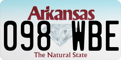 AR license plate 098WBE