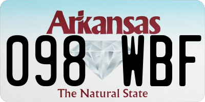 AR license plate 098WBF