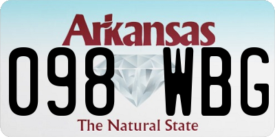 AR license plate 098WBG